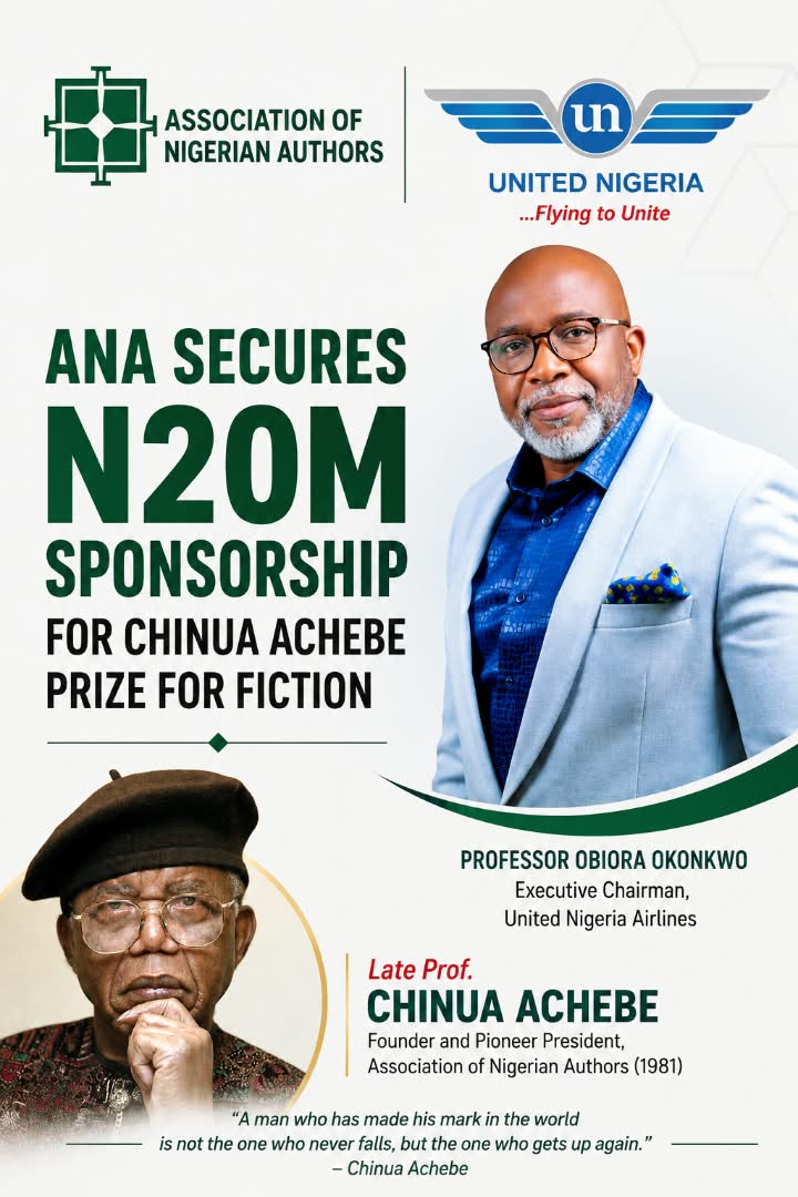 ANA SECURES N20M SPONSORSHIP FOR CHINUA ACHEBE PRIZE FOR FICTION